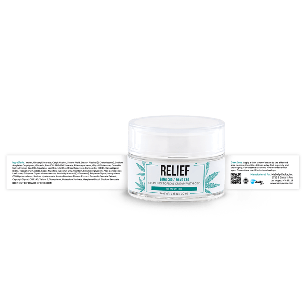 Hempworx cbd relief Broad Spectrum Label