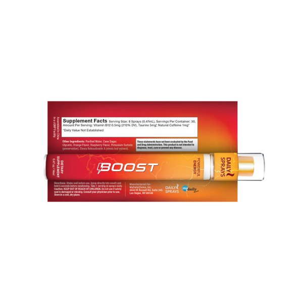 daily sprays boost supplement label