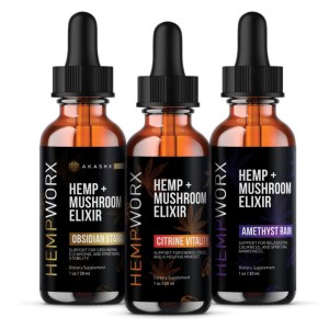 HempWorx Hemp + Mushroom Elixir - 3-pack